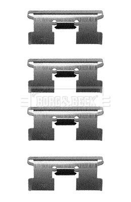 BORG & BECK Комплектующие, колодки дискового тормоза BBK1051